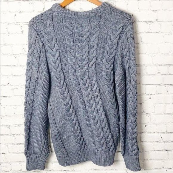 Theory Twisting Cable Knit Sweater Crew Neck Large - Picture 3 of 6